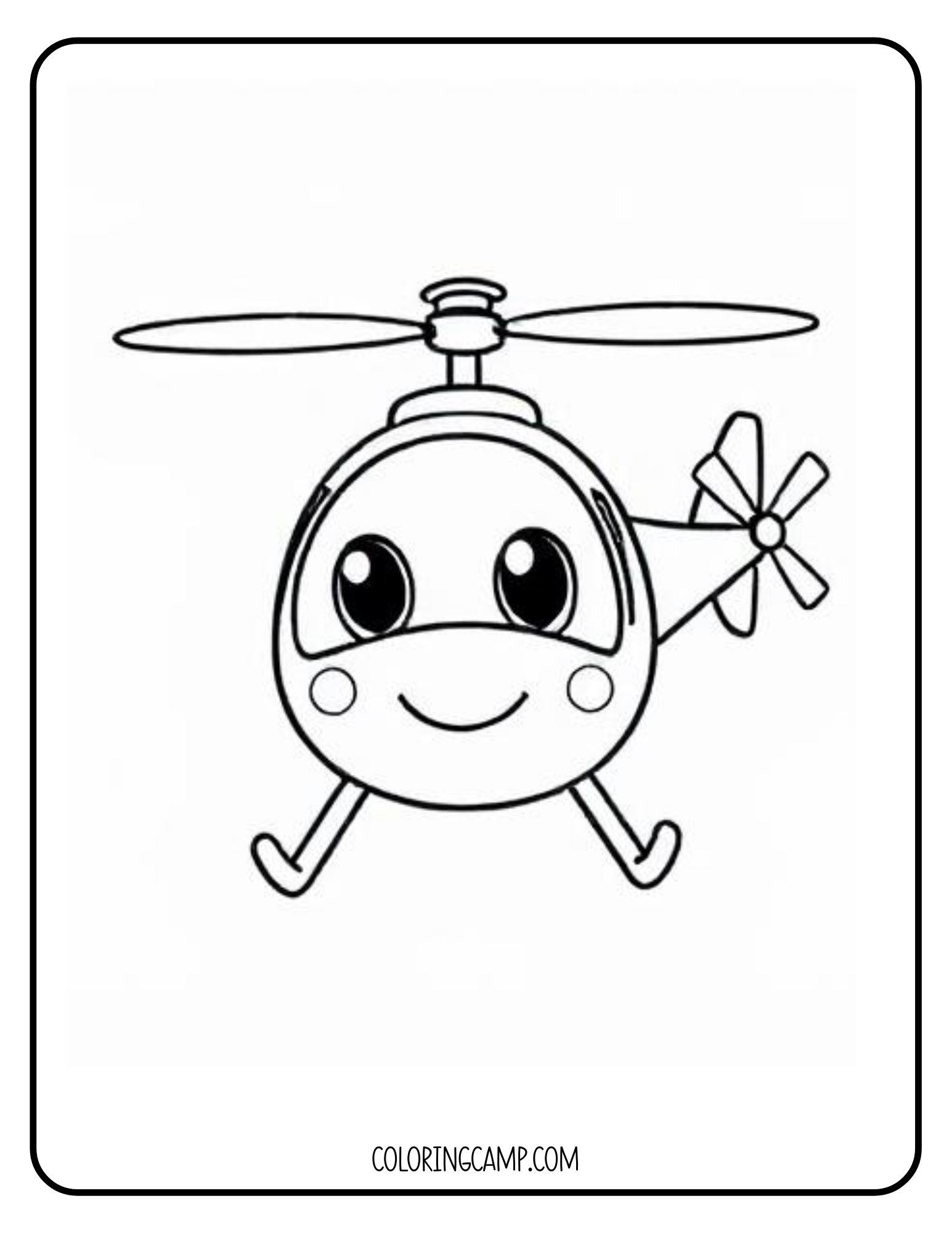 Helicopter coloring page from Coloring Camp.