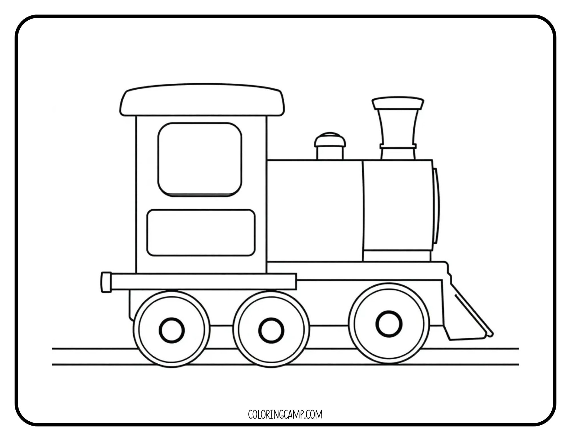 Simple Train Coloring Pages | www.coloringcamp.com