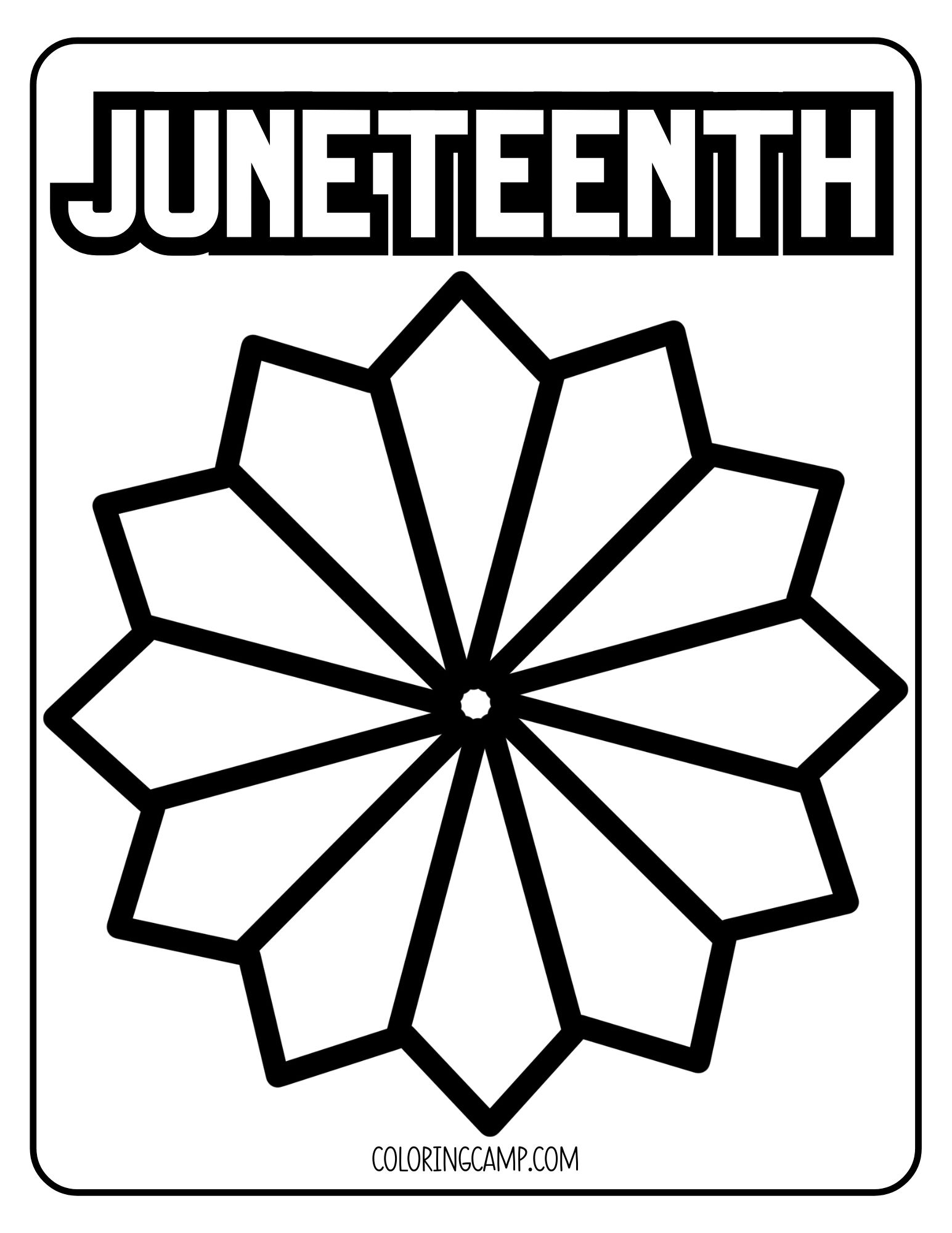 Juneteenth Coloring Page from Coloring Camp.