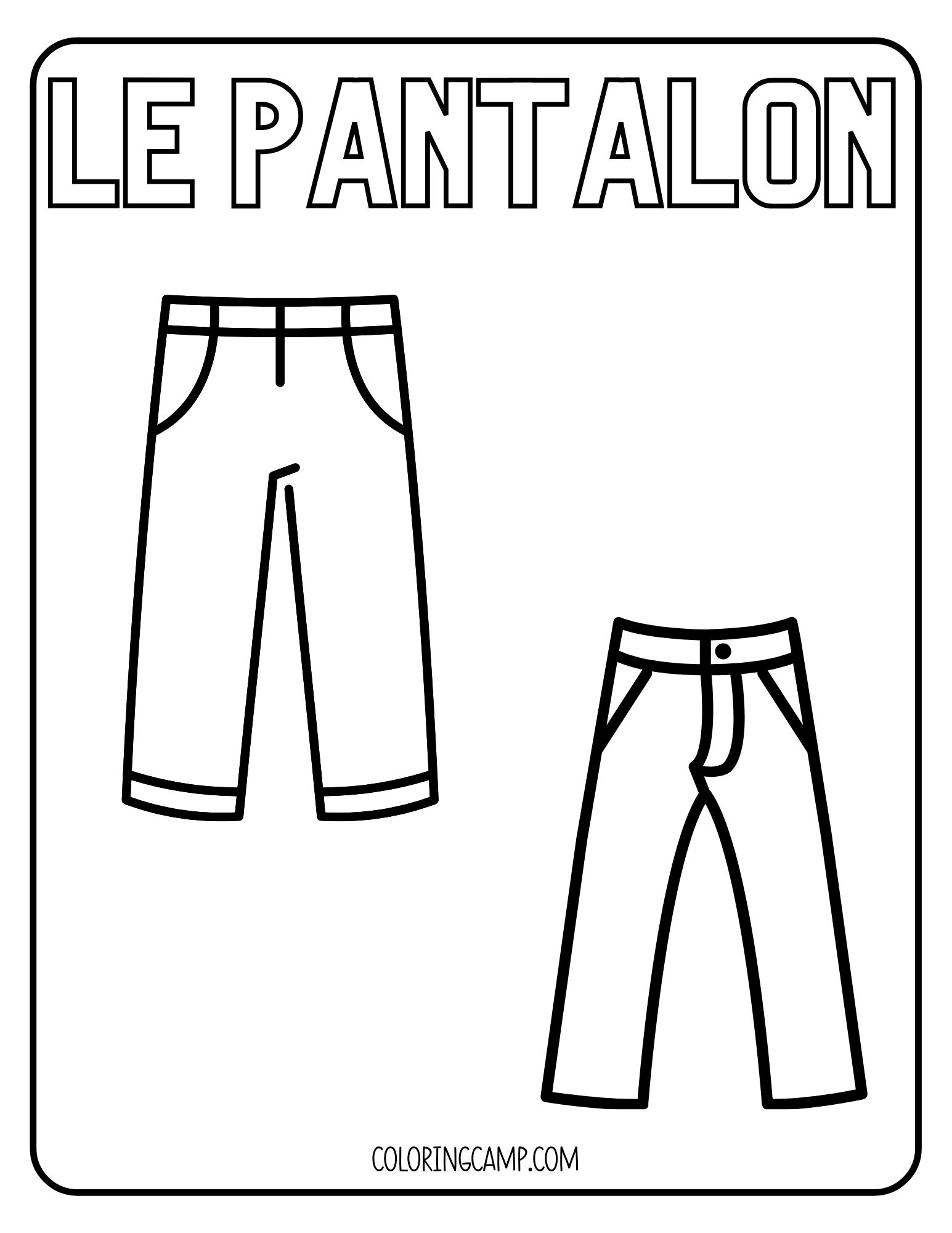 French Coloring Page for Kids from Coloring Camp.