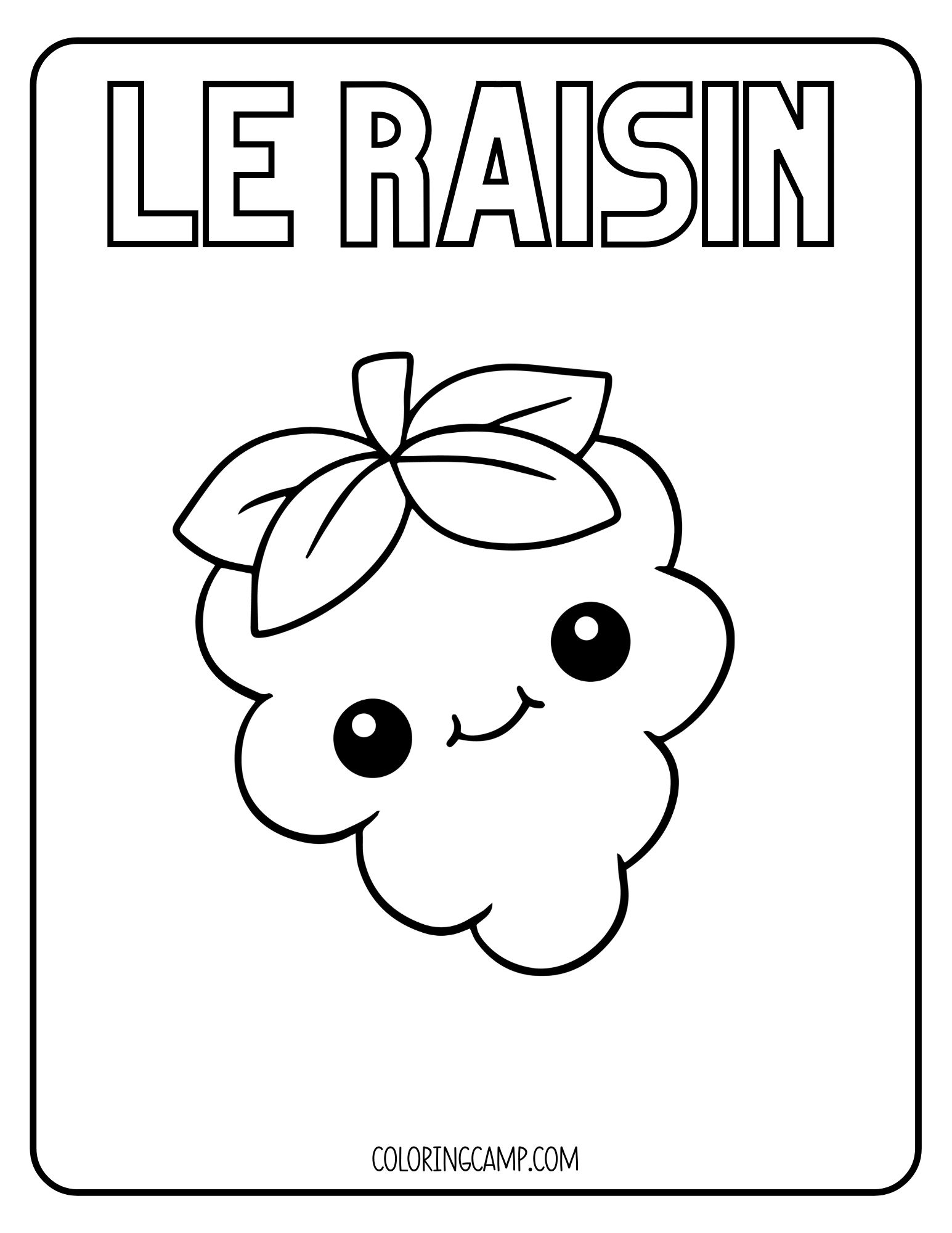 French Coloring Page for Kids from Coloring Camp.