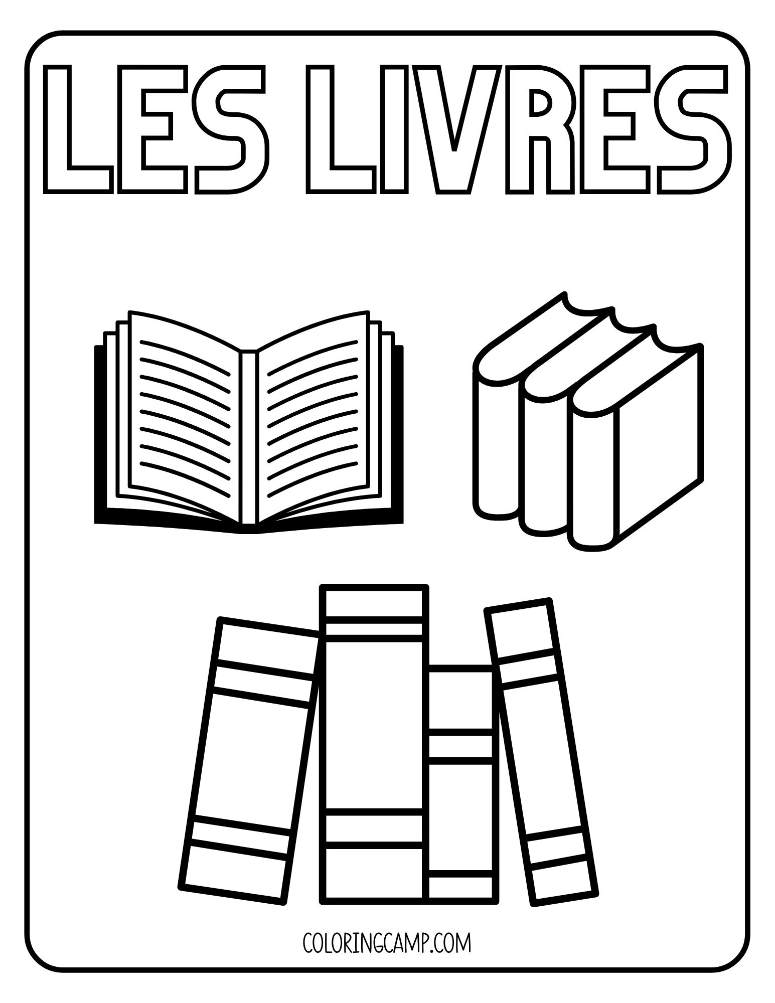 French Coloring Page for Kids from Coloring Camp.