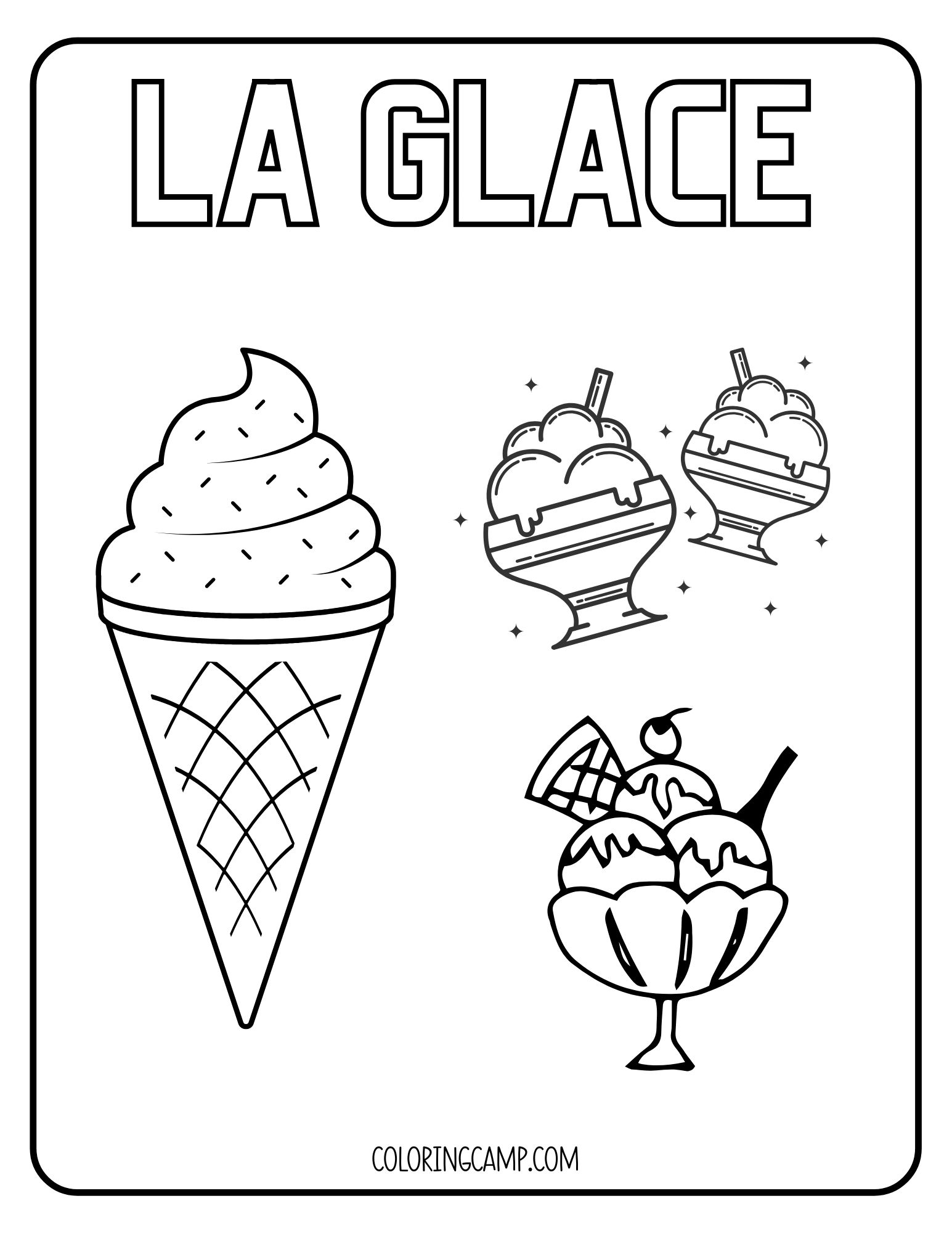 French Coloring Page for Kids from Coloring Camp.