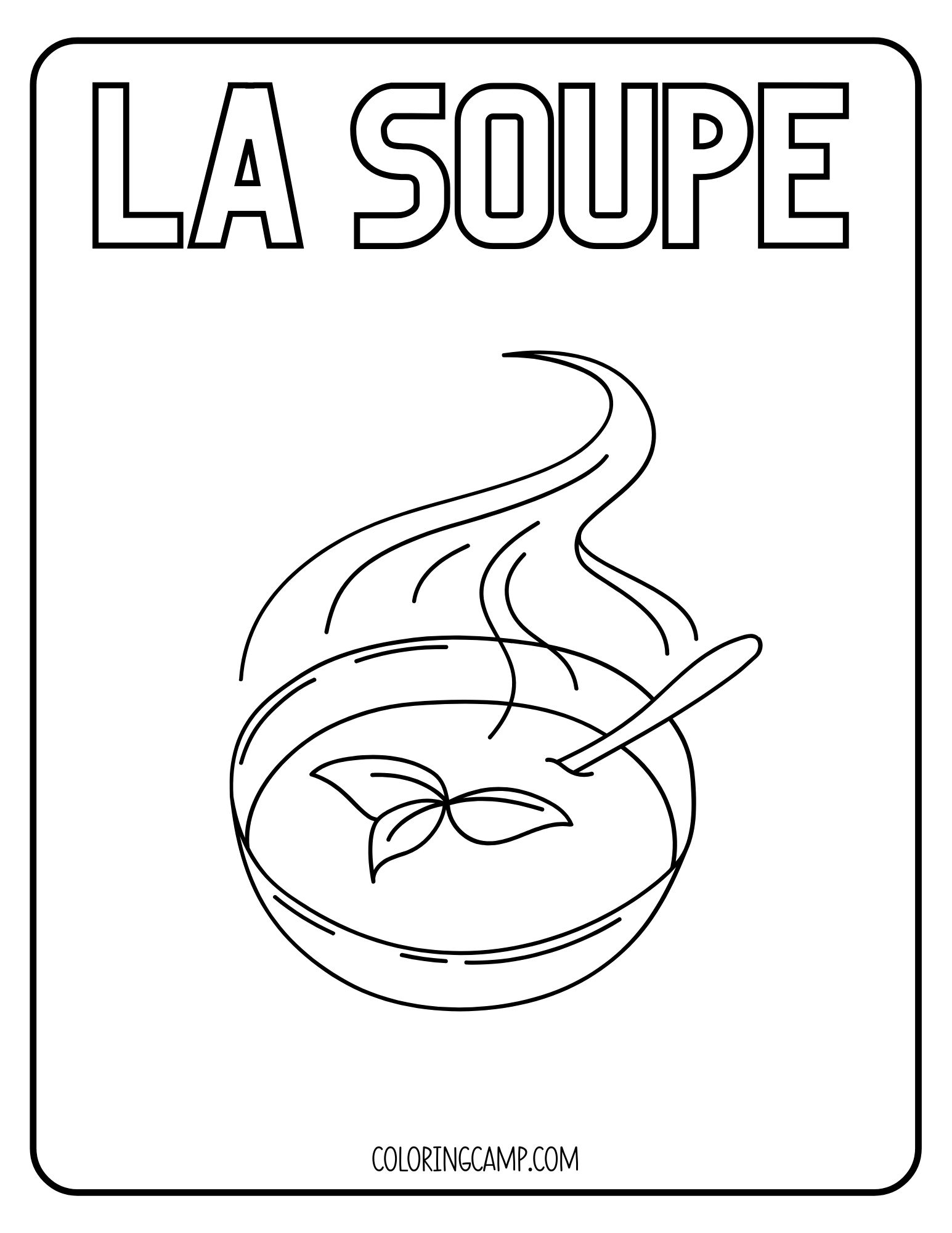 French Coloring Page for Kids from Coloring Camp.