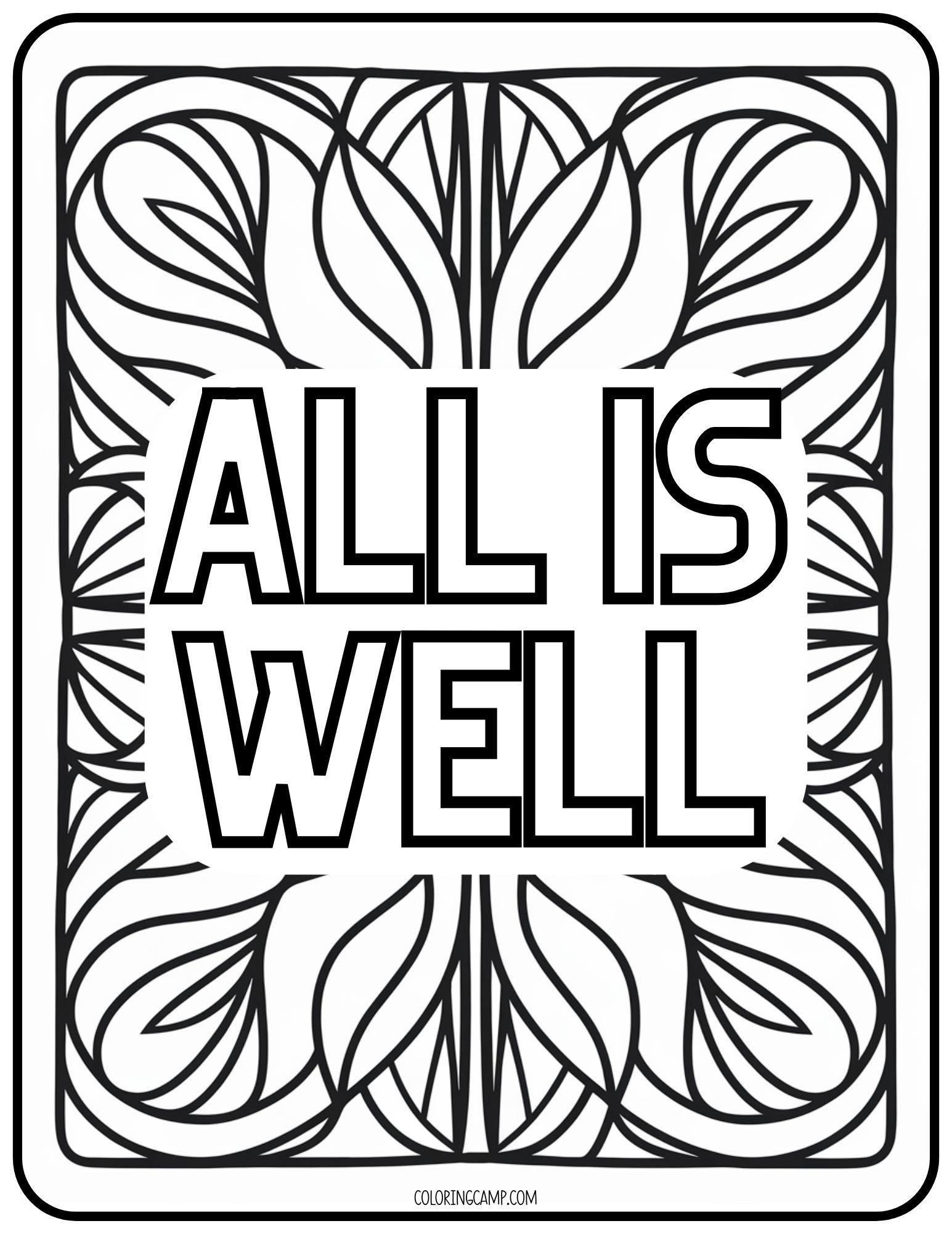 Manifestation Coloring Page from Coloring Camp.
