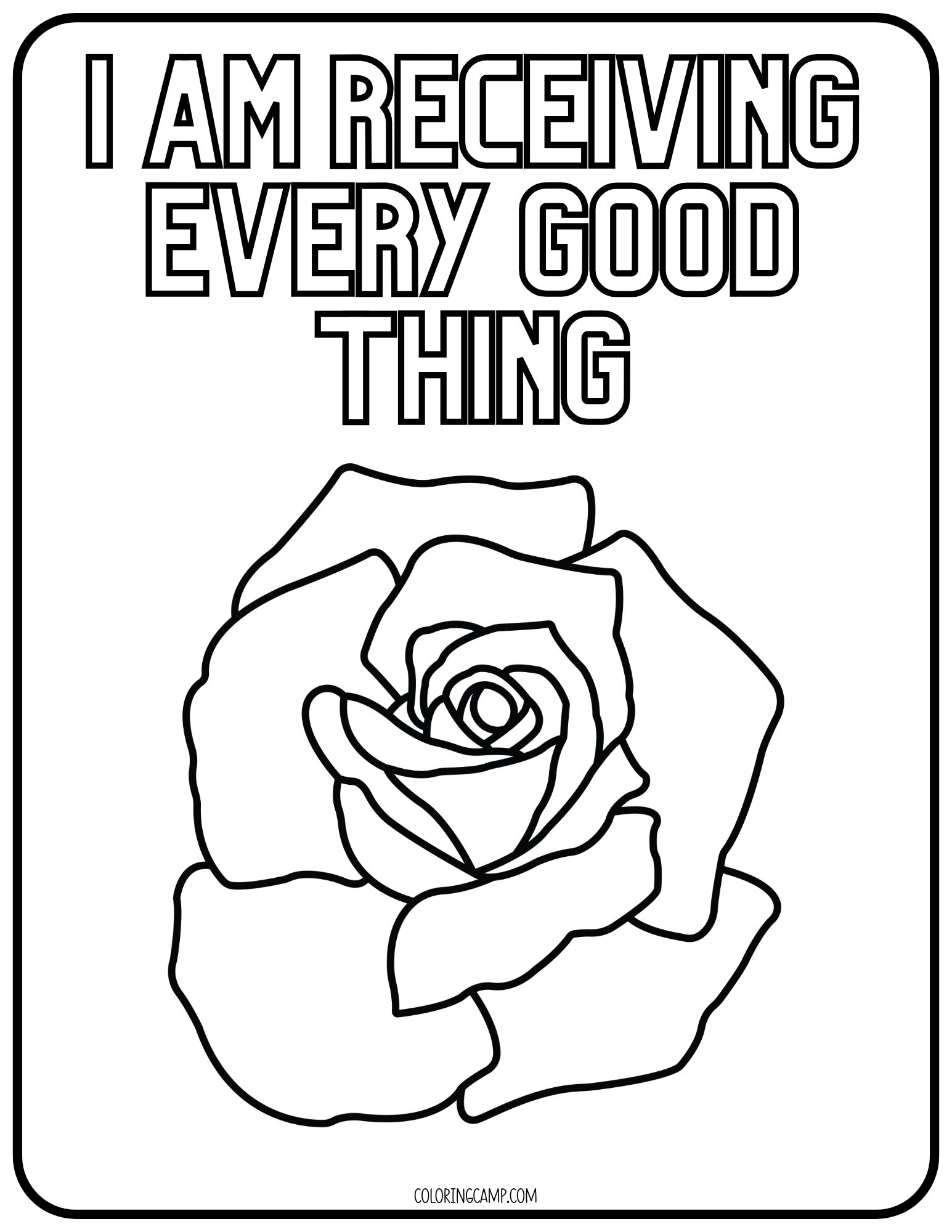 Manifestation Coloring Page from Coloring Camp.