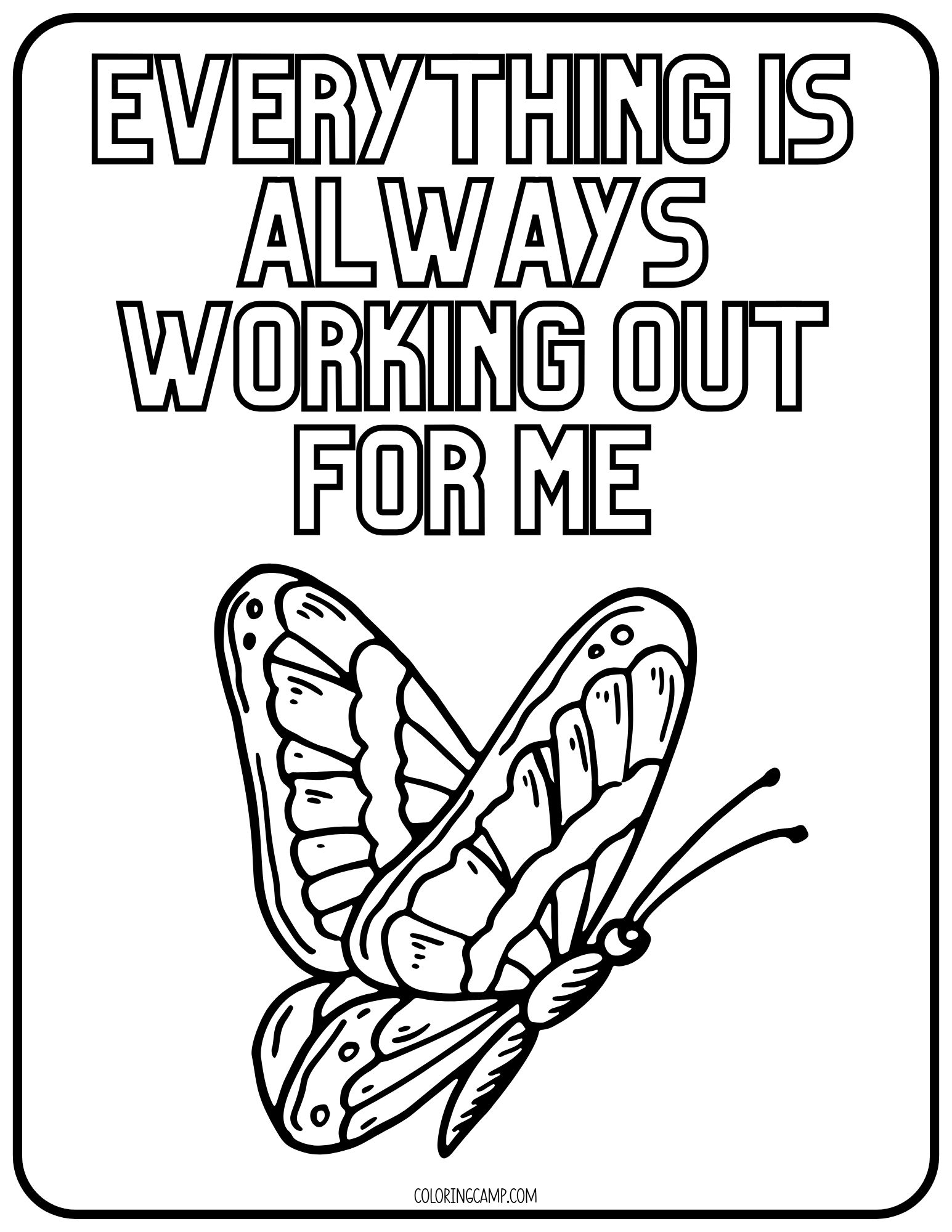 Manifestation Coloring Page from Coloring Camp.