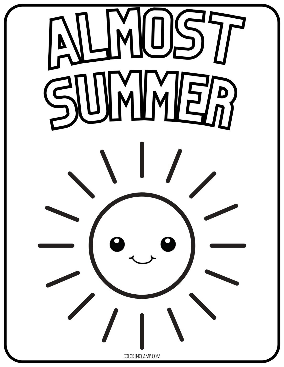 Almost Summer Coloring Pages | www.coloringcamp.com