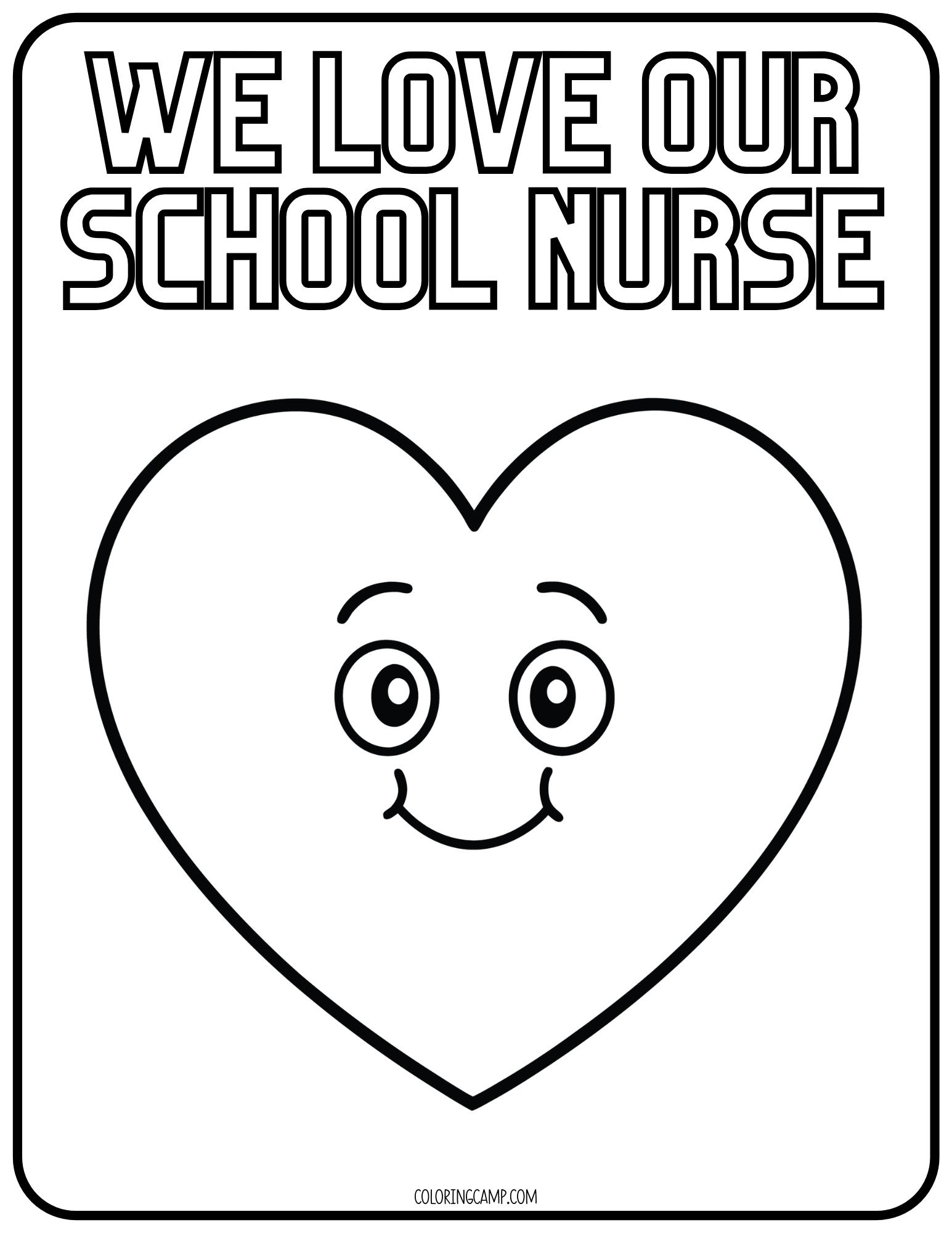 School Nurse Coloring Page.