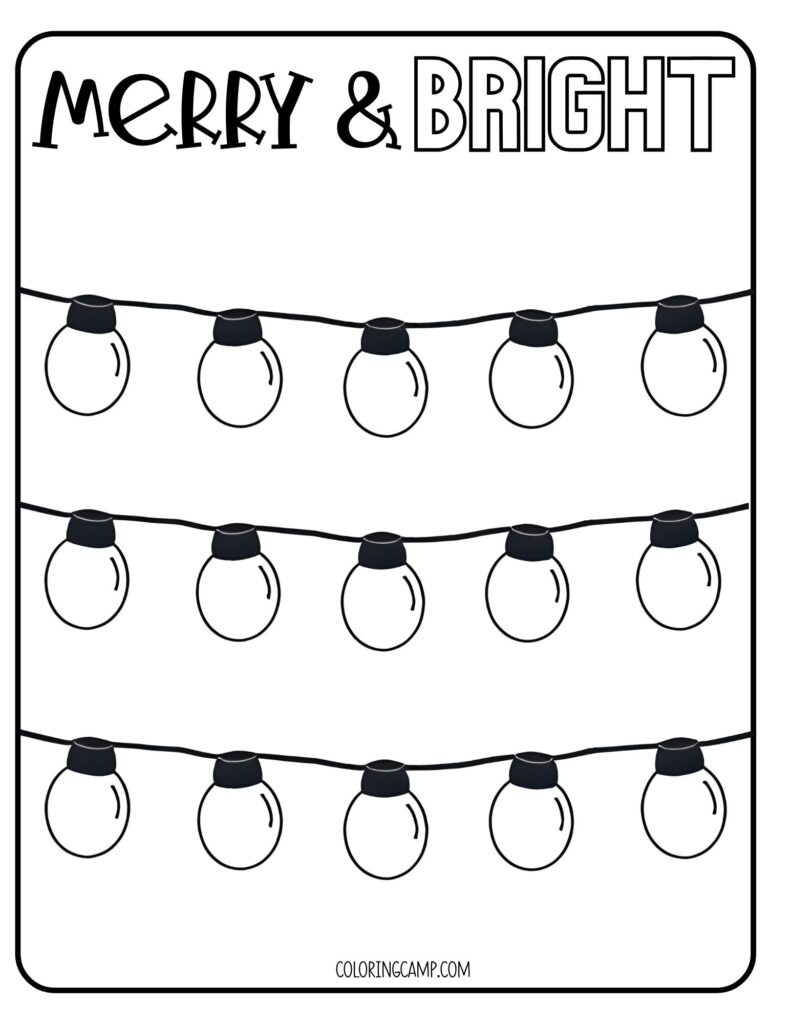 Simple Christmas Coloring Pages | www.coloringcamp.com