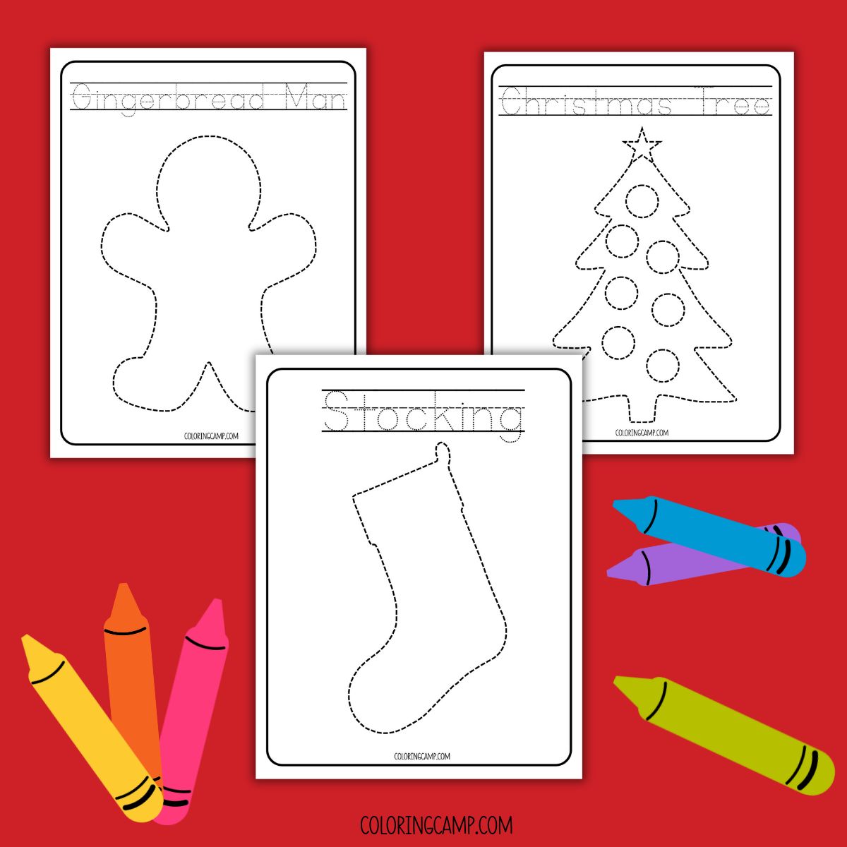 Christmas Tracing Worksheets.