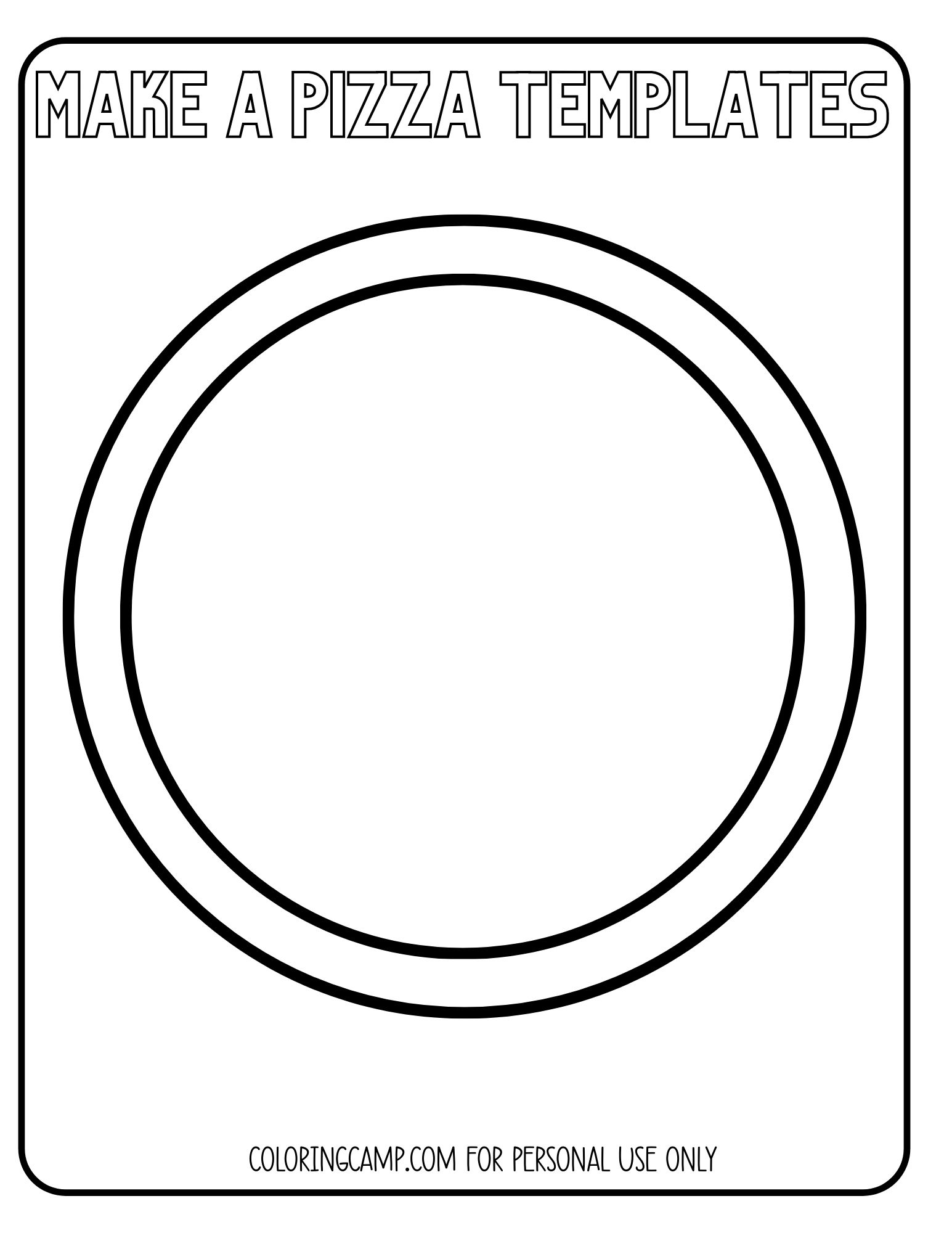 Whole pizza template.