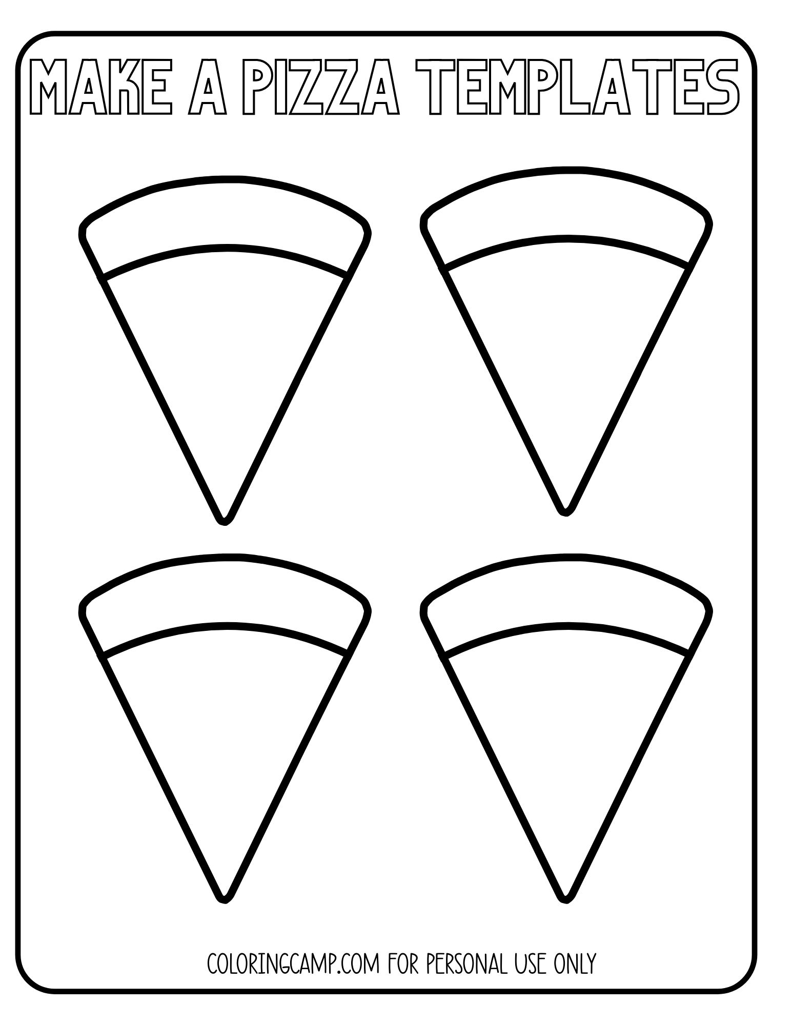Pizza slice templates.