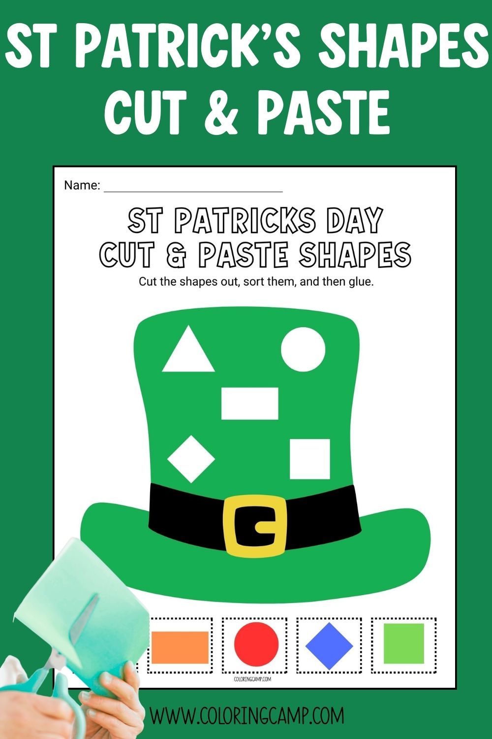 St Patrick's Day Cut and Paste Worksheet.