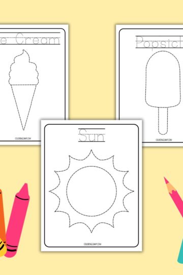 Summer Tracing Worksheets.