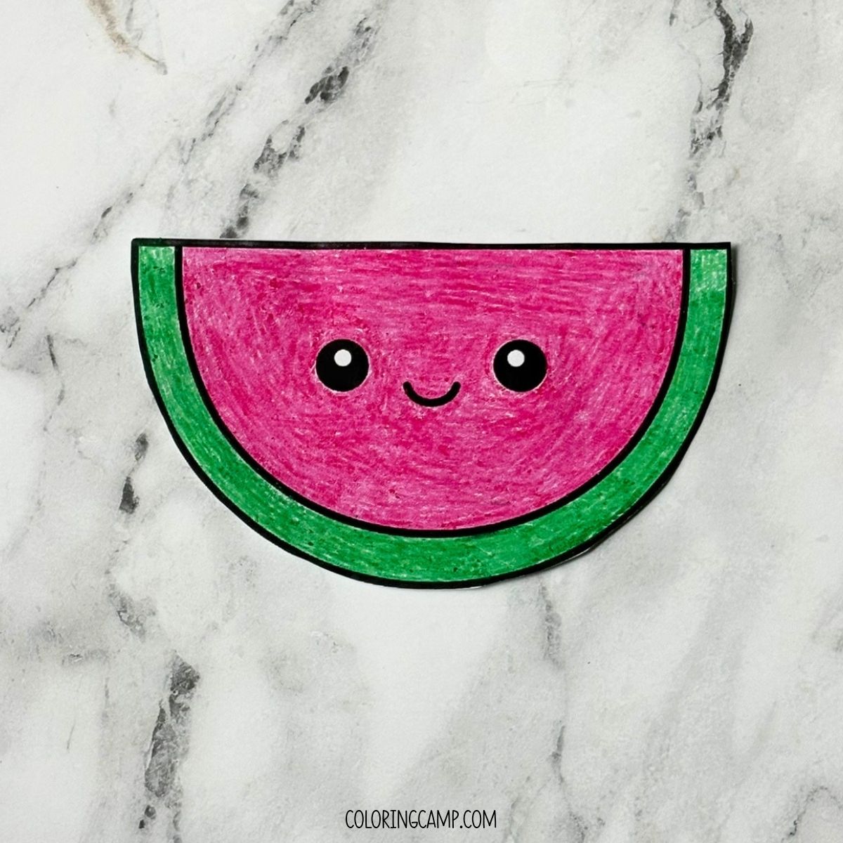 Summer Name Craft step 1 of how to make.