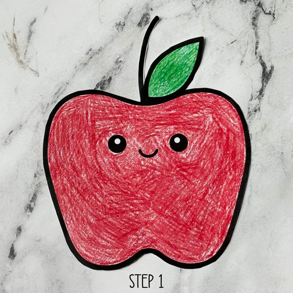 Back to school name craft step 1.