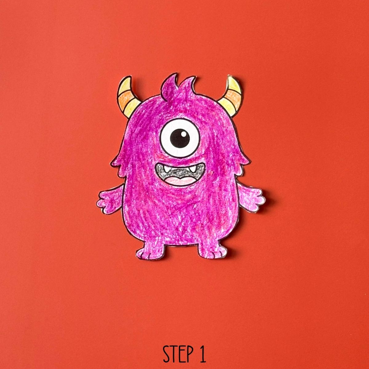 Step 1 of how to make the Halloween wand craft.