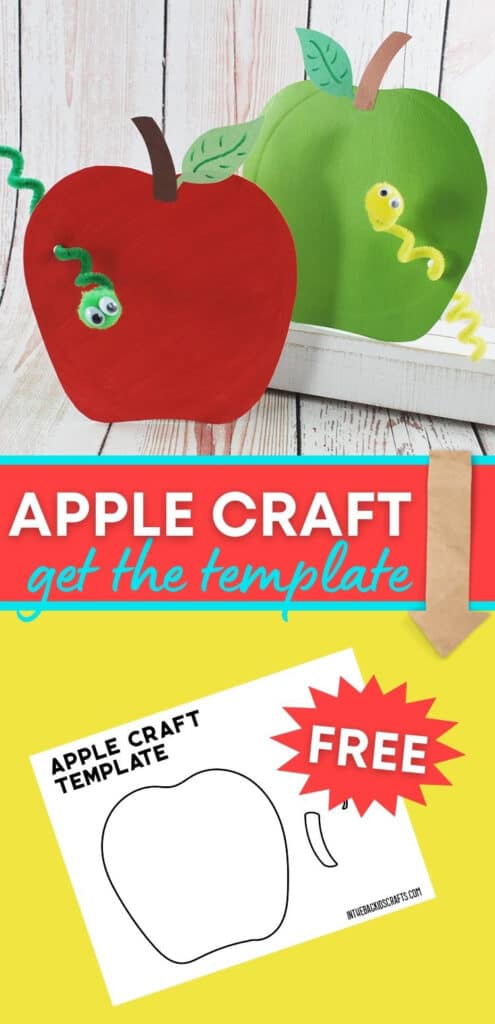 Apple Craft with printable template.