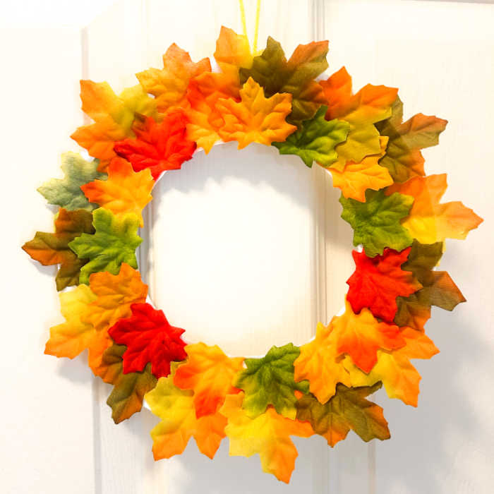 Paper plate leaf craft.